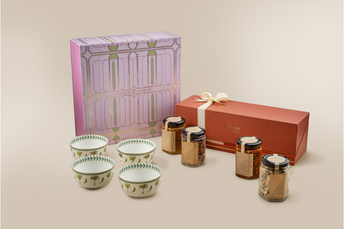 The Nyara Dip Bowl x Bruijn Signature Savoury Sweet Nuts & Spreads