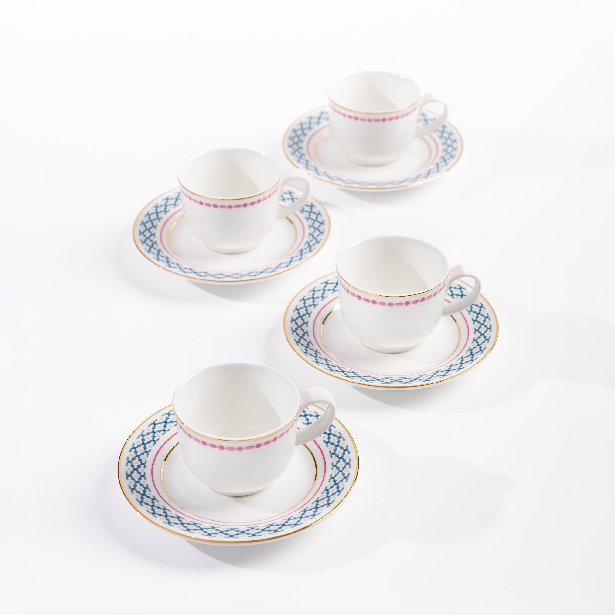 Nilofer Espresso Cups & Saucers (Set of 4)