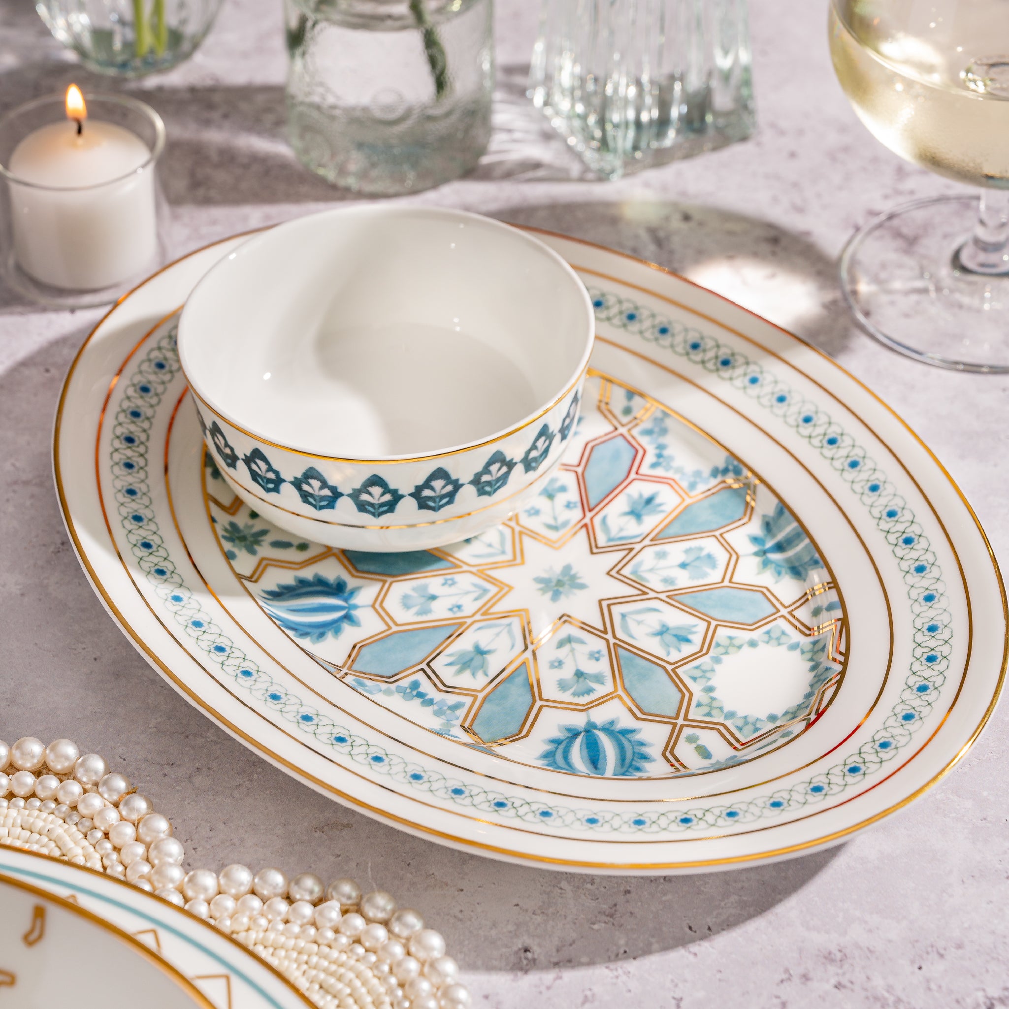 Nilofer Small Oval Platter (Set of 1)