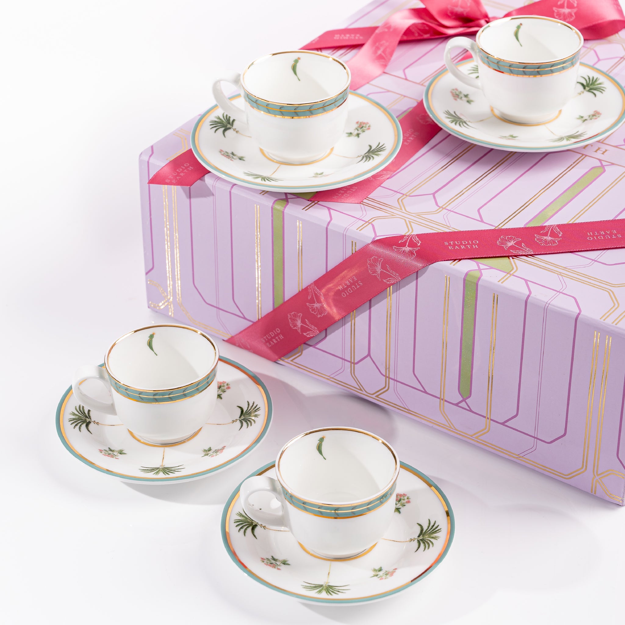 Nyara Expresso Cups and Saucers (Set Of 4)