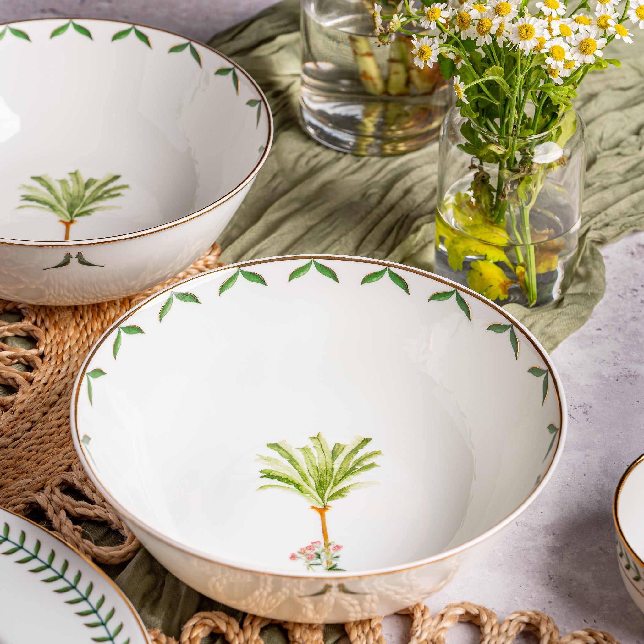 Nyara Ramen Bowls - Set of 2 | Vegan Bone China | Studio Earth