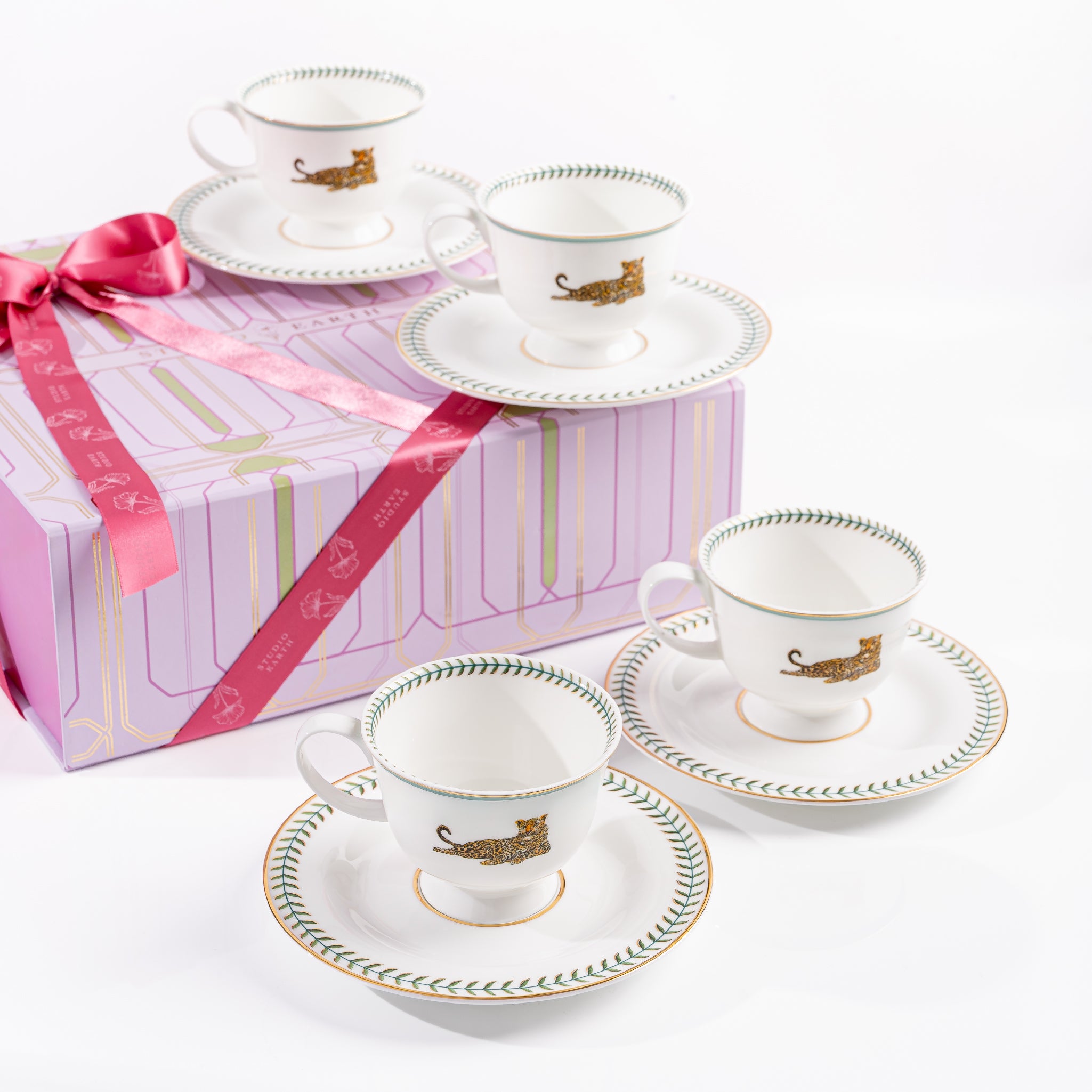 Nyara Tea Cups & Saucer (Set of 4)