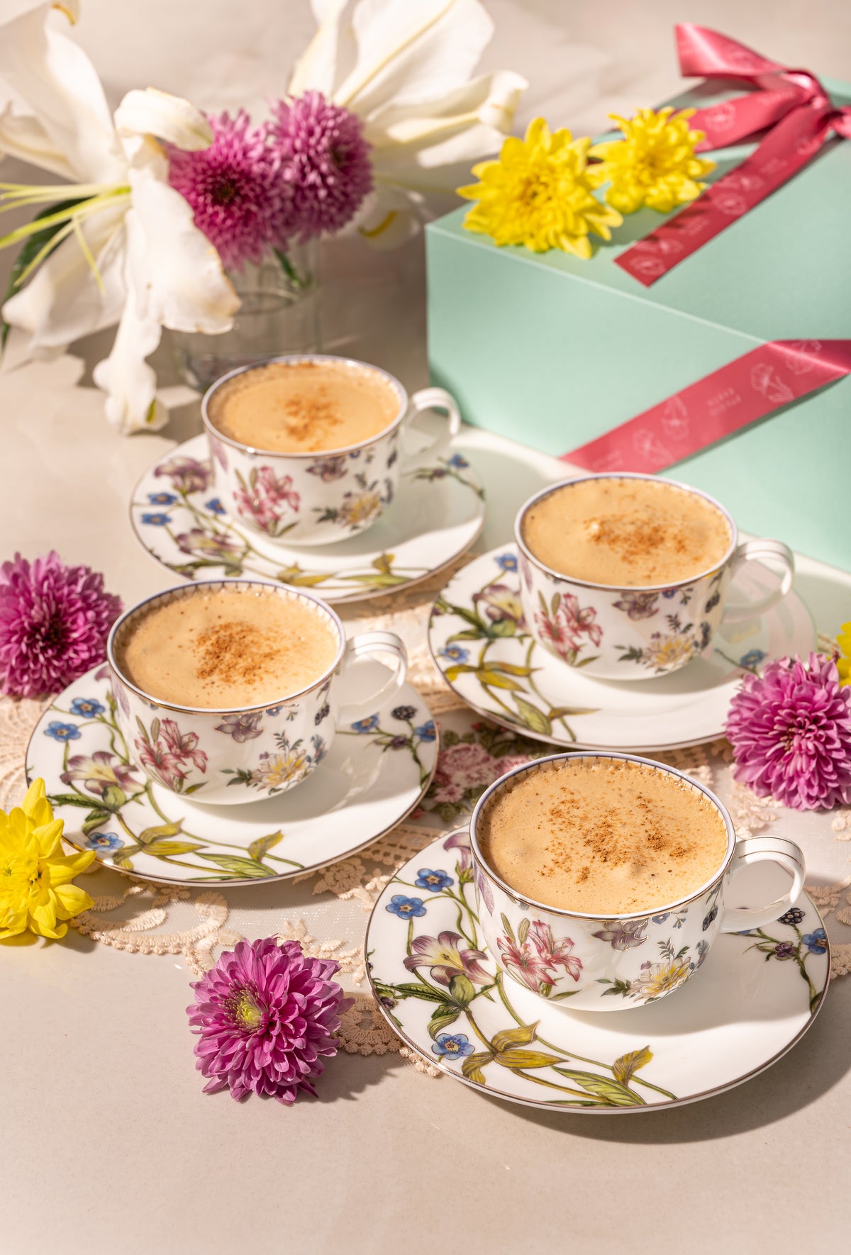 Shirovana Cappuccino Cups & Saucers (Set of 4)